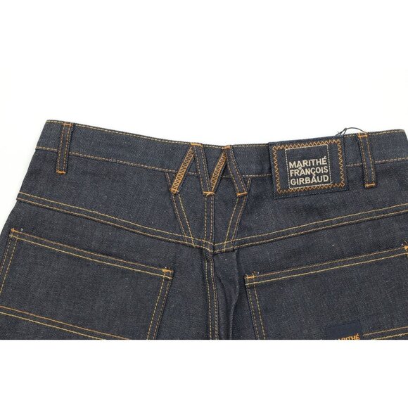 NOS Vtg 90s Marithe Francois Girbaud Mens 33 Baggy Denim Jean Shorts Raw Blue - Picture 8 of 10